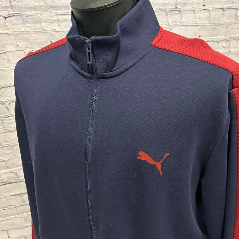 PUMA mens size medium full zip navy jacket